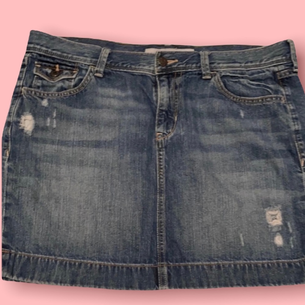 Denim short skirt